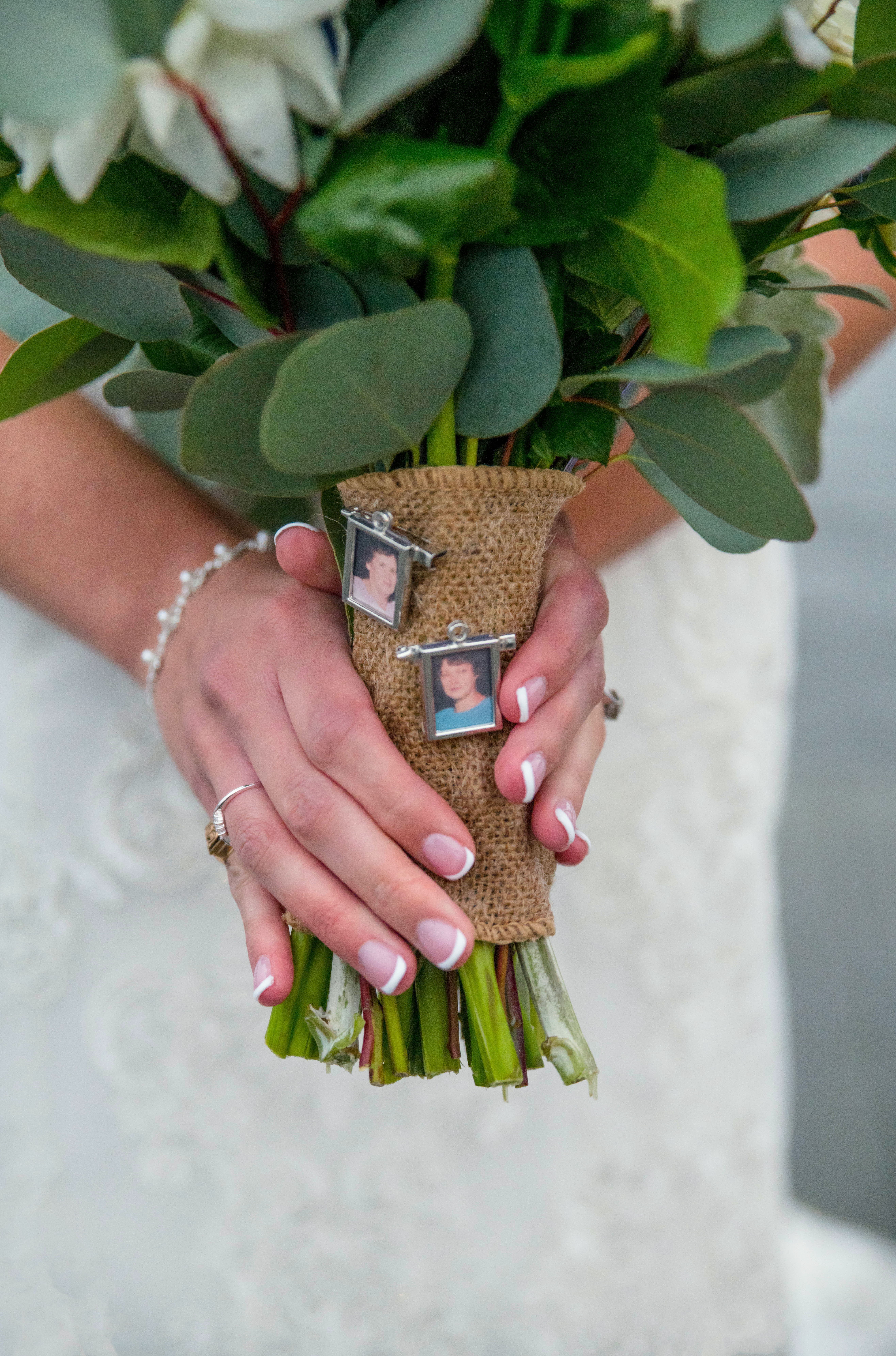 pictures in bridal bouquet